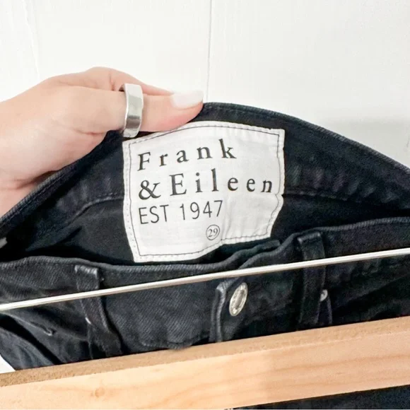 Frank & Eileen Monaghan Mom Jean Italian Vintage Denim 1995 Wash Black Size 29 - Picture 6 of 10